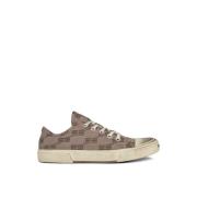 Monogram Low Sneakers Donker Mink Grijs Balenciaga , Brown , Heren