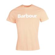  Sands Logo T-Shirt Barbour , Pink , Heren