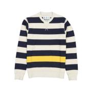 Navy Streep Crew Sweatshirt Barbour , Blue , Heren