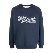 Blauwe Logo-Print Sweater Barbour , Blue , Heren