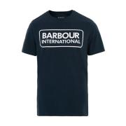 Moderne Logo Grafische Tee Navy-S Barbour , Blue , Heren