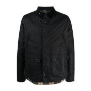 Blauwe Reelin Waxjas Barbour , Blue , Heren