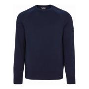 Katoenen Crew Neck Sweater in International Navy Barbour , Blue , Here...