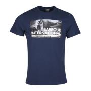 Photo History T-Shirt Barbour , Blue , Heren