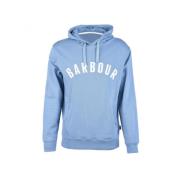 Blauwe Action Hoodie met Logo Applique Barbour , Blue , Heren