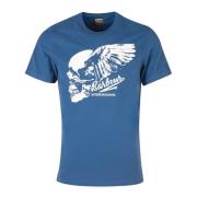 Grafische Print T-Shirt Barbour , Blue , Heren