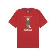 Maison Kitsuné Beaufort Fox T-Shirt Barbour , Red , Heren