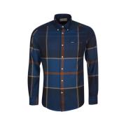 Blauw geruit casual overhemd Barbour , Blue , Heren