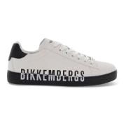 Witte en Zwarte Sneakers van Microvezel Bikkembergs , White , Heren