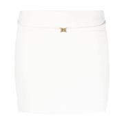 Witte Logo-Gesp Rok Blumarine , White , Dames