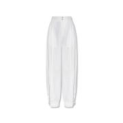 Casual Wijde Broek Bottega Veneta , White , Dames