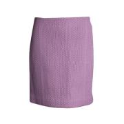 Gewatteerde leren rok in roze Bottega Veneta , Pink , Dames