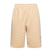 Shorts met logo Burberry , Beige , Heren