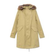 Katoenen parka Burberry , Green , Dames