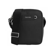 Eco-Leren Cross Body Tas Calvin Klein , Black , Heren