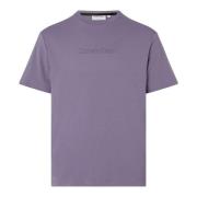 Heren T-shirt met bedrukt logo Calvin Klein , Purple , Heren