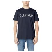 Katoenen Logo T-Shirt Calvin Klein , Blue , Heren
