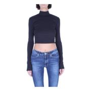 Zwarte Sweaters met Uitgesneden Details Calvin Klein , Black , Dames