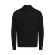 Gestructureerde Turtleneck Truien Calvin Klein , Black , Heren