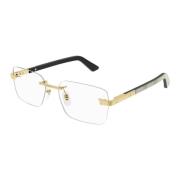 Metalen optische bril voor heren Cartier , Yellow , Unisex