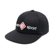 Logo Cap voor Sportieve Stijl Casablanca , Black , Heren