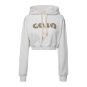 Logo Hoodie Casablanca , White , Dames