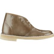 Metallic Leren Desert Boot voor Dames Clarks , Green , Dames