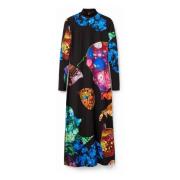 Lange Jurk - Arles-Lacroix Collectie Desigual , Black , Dames