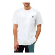 Heren Witte Effen T-shirt Dickies , White , Heren