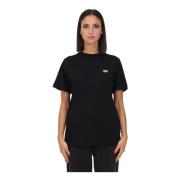 Zwart T-shirt met logo print voor dames Dickies , Black , Dames