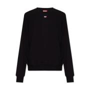 Zwarte Crewneck Logo Sweatshirt Diesel , Black , Heren