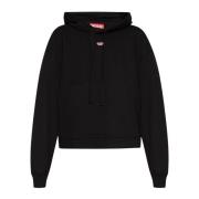 ‘F-Jaral’ hoodie met logo Diesel , Black , Dames