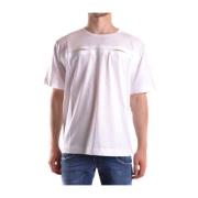 Korte Mouw T-shirt Diesel , White , Heren