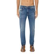 Skinny Fit Jeans met lage taille Diesel , Blue , Heren