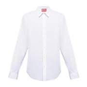 S-Benny-Cl shirt met logo Diesel , White , Heren