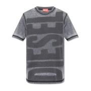 ‘T-Just-L1’ T-shirt met logo Diesel , Gray , Heren