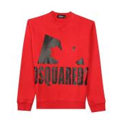 Rood Maple Leaf Sweatshirt Dsquared2 , Red , Heren