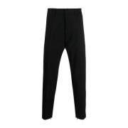 Slim-fit zwarte wollen broek Dsquared2 , Black , Heren