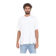 Heren Wit T-Shirt met Korte Mouwen Dsquared2 , White , Heren