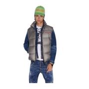 Stijlvolle Puffer Vest voor Mannen Dsquared2 , Gray , Heren