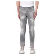 Grijze Broek met Stijl/Model Naam Dsquared2 , Gray , Heren