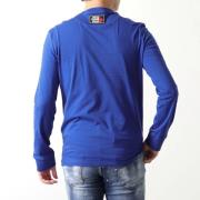 Blauw Heren T-Shirt met Lange Mouwen en Twins Peak Logo Dsquared2 , Bl...