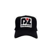 D2 CAP - Zwart, ÉÉN Maat Dsquared2 , Black , Unisex