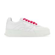 Witte leren Canadese sneakers - Trendy model Dsquared2 , White , Dames
