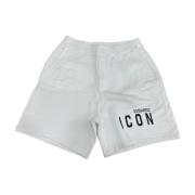 Casual Shorts, Stijlvol en Comfortabel Dsquared2 , White , Heren