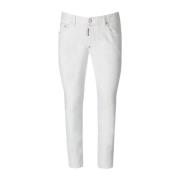 Skater Witte Jeans - Upgrade Jouw Denim Collectie Dsquared2 , White , ...