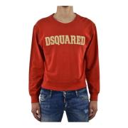 Rode Katoenen Logo Sweatshirt Mod.S74GC0635S21713307 Dsquared2 , Red ,...