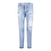 Blauwe Ripped Jeans voor Stijlvolle Mannen Dsquared2 , Blue , Heren
