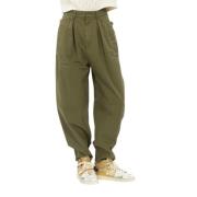 Oversized Geplooide Broek Dsquared2 , Green , Dames