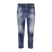 Blauwe Skinny Jeans van Stretch Denim Dsquared2 , Blue , Dames